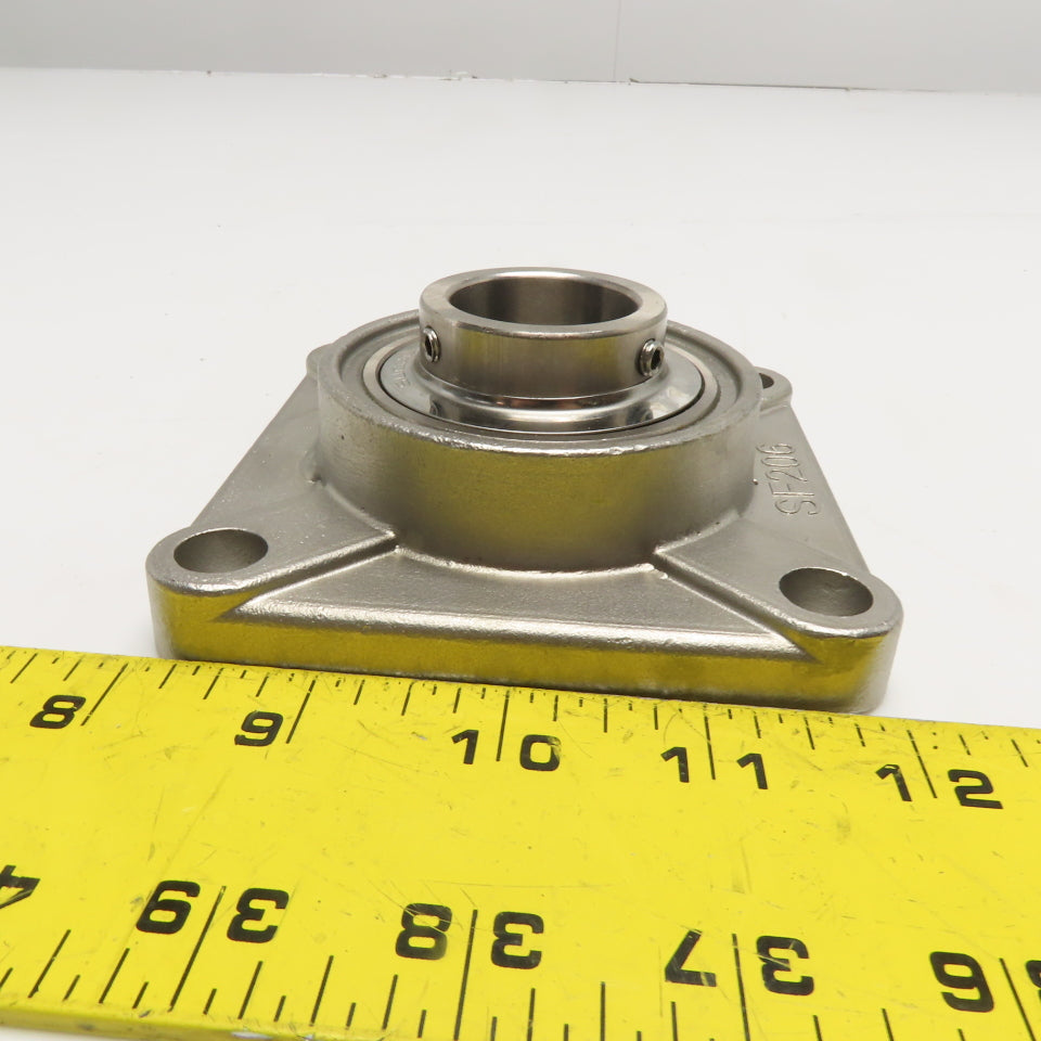 SUC206 SF206 4-Bolt Flange Bearing Unit 30mm Bore Stainless Steel
