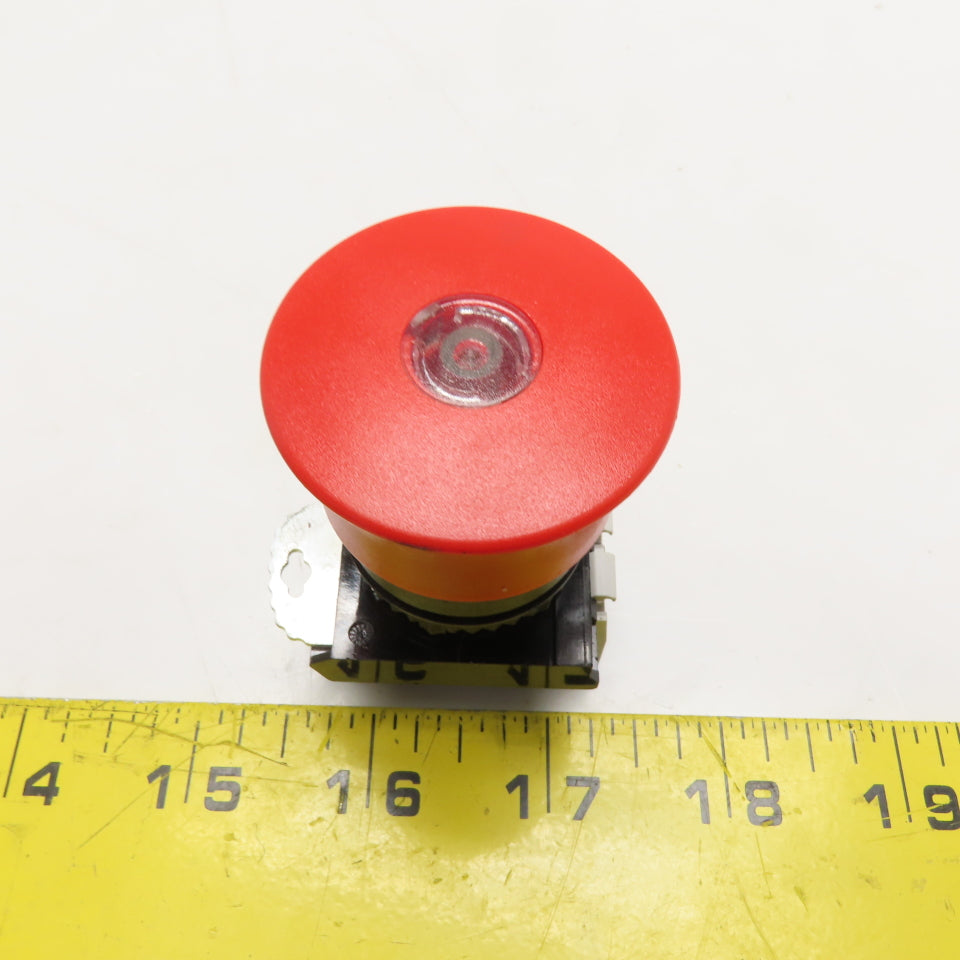 BACO L21AB01-3E01 22mm Illuminated Mushroom Head Push Button Unit 24V AC/DC