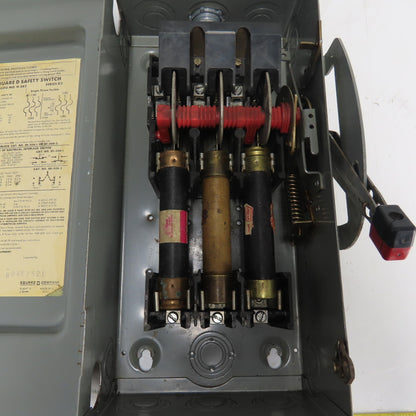 Square D H362 60A 3-Pole Single Throw Fusible Safety Disconnect Switch 600V