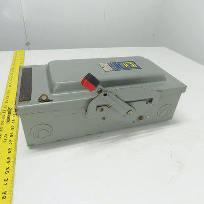 Square D H362 60A 3-Pole Single Throw Fusible Safety Disconnect Switch 600V
