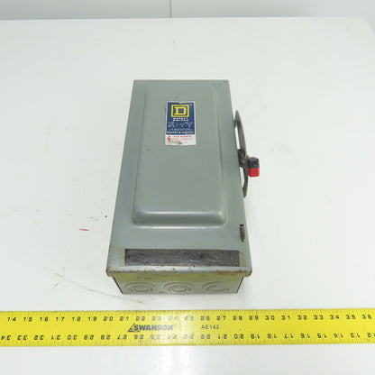Square D H362 60A 3-Pole Single Throw Fusible Safety Disconnect Switch 600V