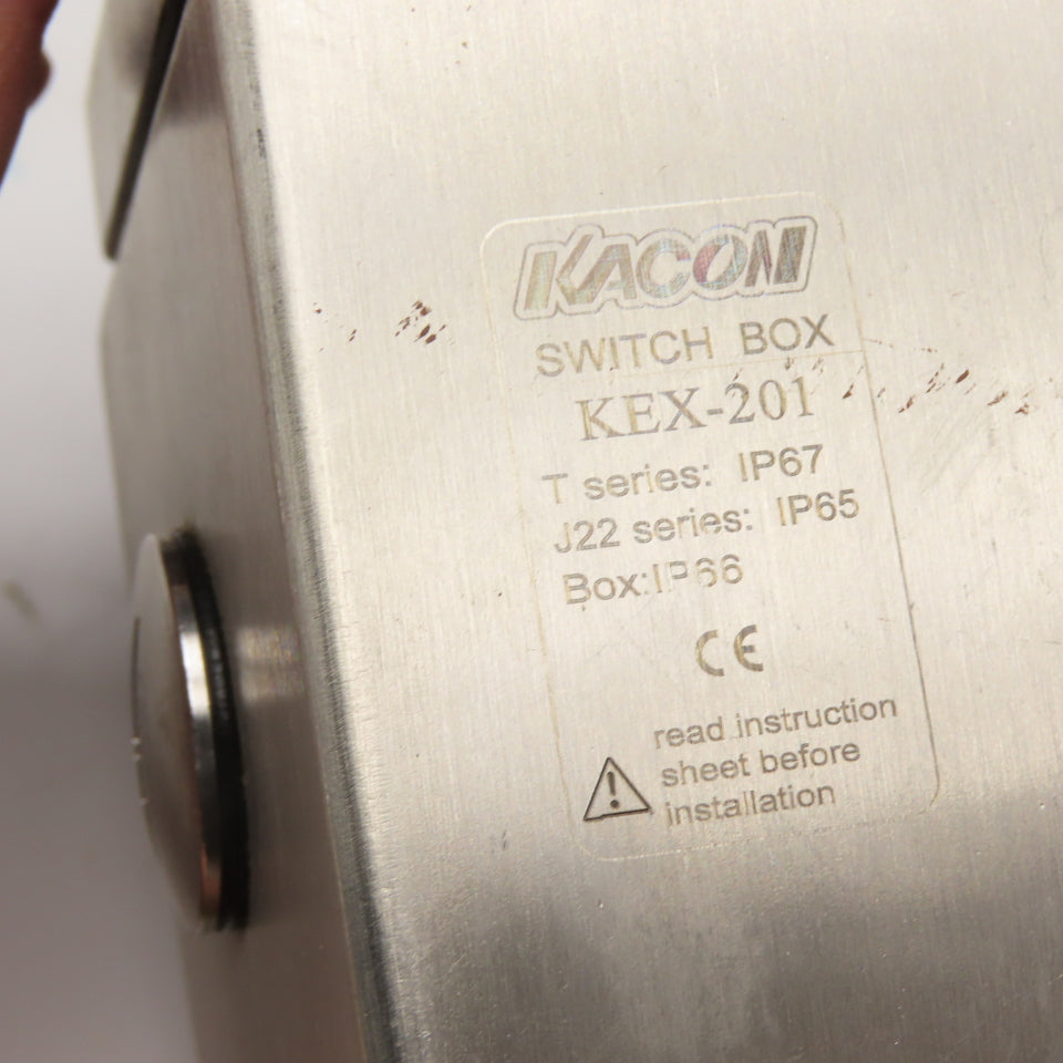 Kacon KEX-201 Stainless Steel Pushbutton Switch Box 1NO 10A 600V IP66