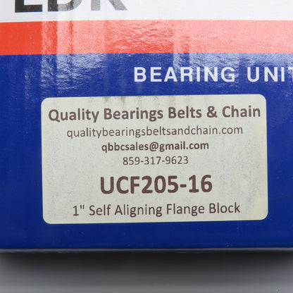 LDK UCF205-16 1" Self Aligning 4-Bolt Flange Block Bearing