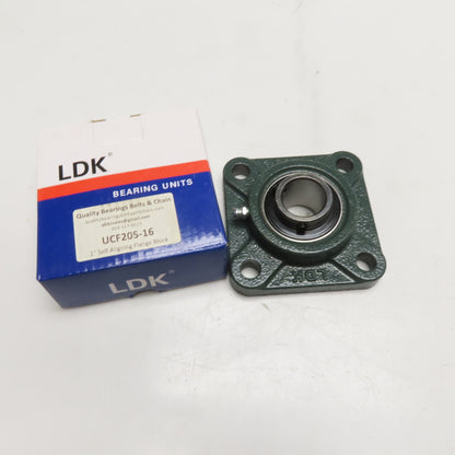 LDK UCF205-16 1" Self Aligning 4-Bolt Flange Block Bearing