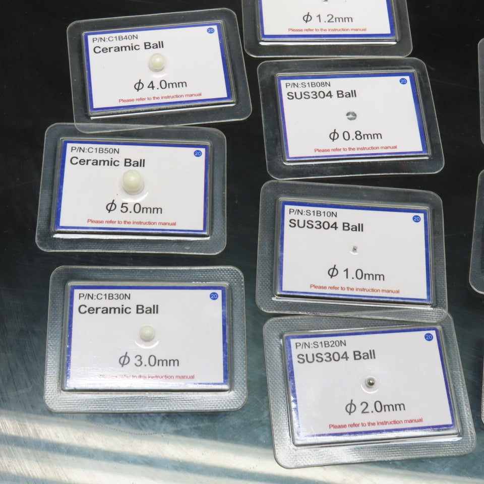 X-Ray Food Test Ceramic Stainless Steel Glass Balls 0.8mm-5.0mm Misc. Lot Of 12