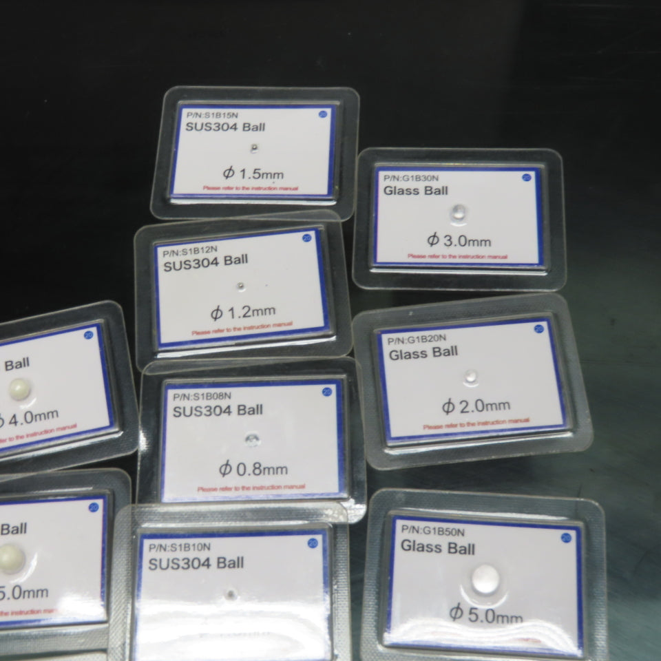 X-Ray Food Test Ceramic Stainless Steel Glass Balls 0.8mm-5.0mm Misc. Lot Of 12