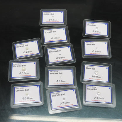 X-Ray Food Test Ceramic Stainless Steel Glass Balls 0.8mm-5.0mm Misc. Lot Of 12