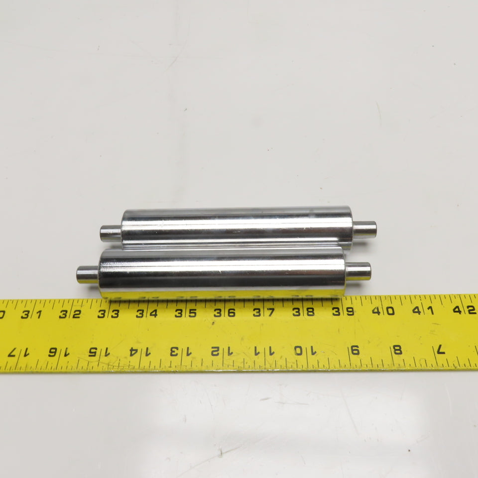 34mm Chrome Conveyor Idler Roller 12mm Shaft 154mm Face Width Lot Of 2