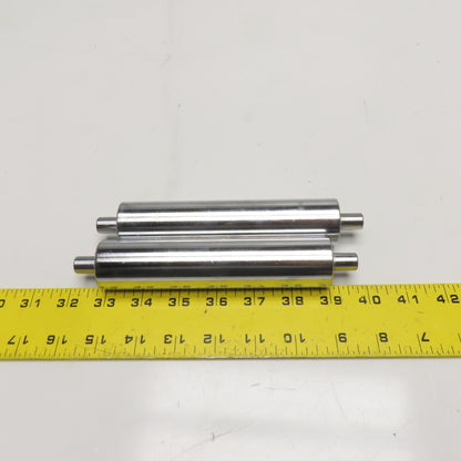 34mm Chrome Conveyor Idler Roller 12mm Shaft 154mm Face Width Lot Of 2