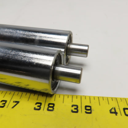 34mm Chrome Conveyor Idler Roller 12mm Shaft 154mm Face Width Lot Of 2