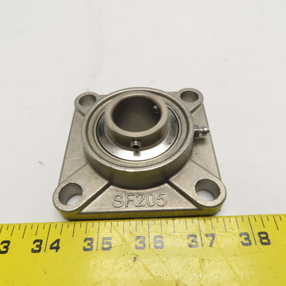 SF205 24mm Stainless Steel 4-Bolt Flange Block Bearing Unit SUC205 Insert