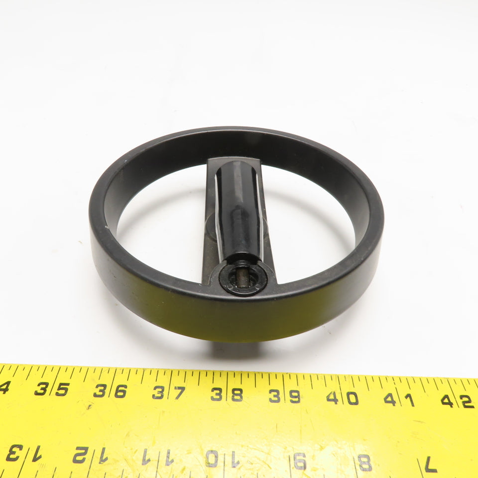 6" Industrial Spoked Handwheel with Folding Revolving Handle 5/8" Keyed Bore