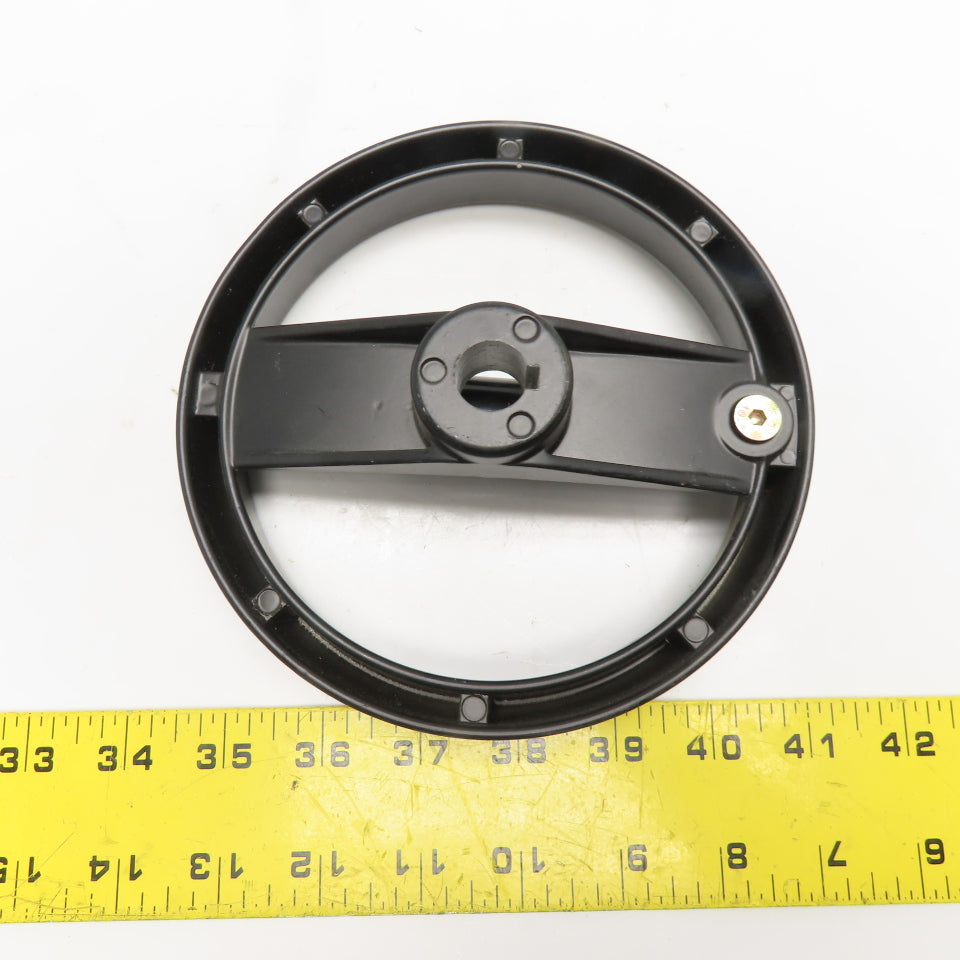 6" Industrial Spoked Handwheel with Folding Revolving Handle 5/8" Keyed Bore