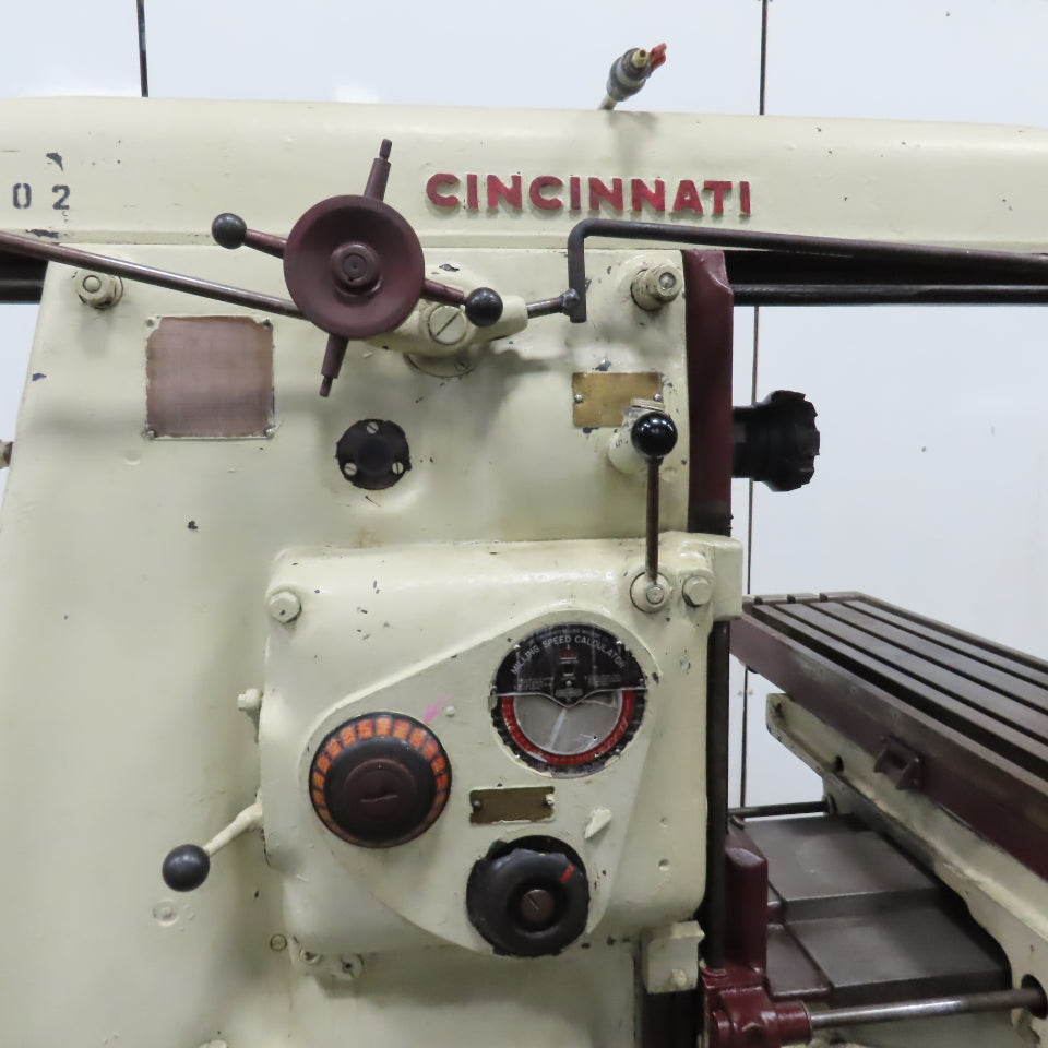Cincinnati No. 3 Horizontal Milling Machine 3Ph 230V 62.5" x 15" Table