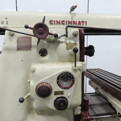 Cincinnati No. 3 Horizontal Milling Machine 3Ph 230V 62.5" x 15" Table