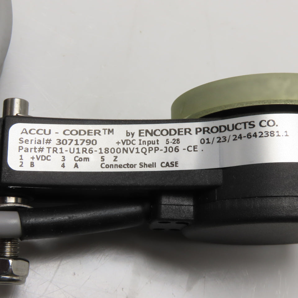 Encoder Products Co. TR1-U1R6-1800NV1QPP-J06 Measuring Wheel Encoder 5-28VDC