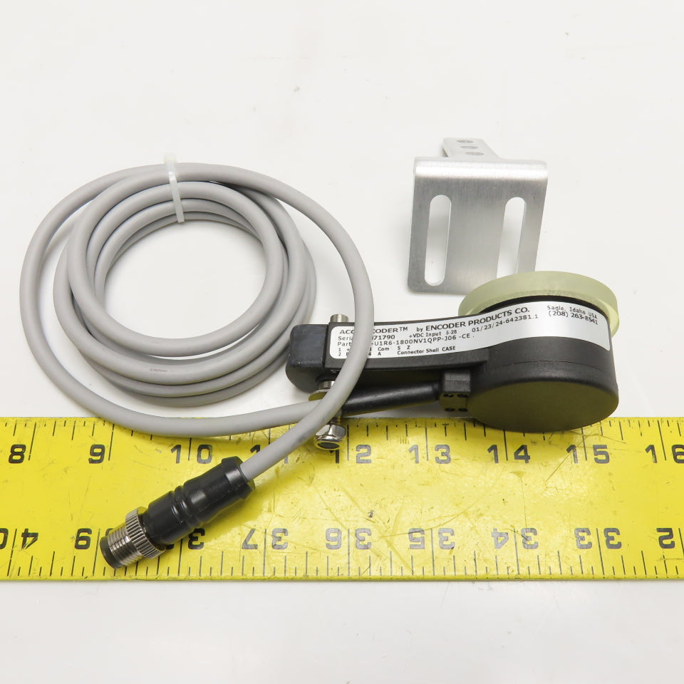 Encoder Products Co. TR1-U1R6-1800NV1QPP-J06 Measuring Wheel Encoder 5-28VDC