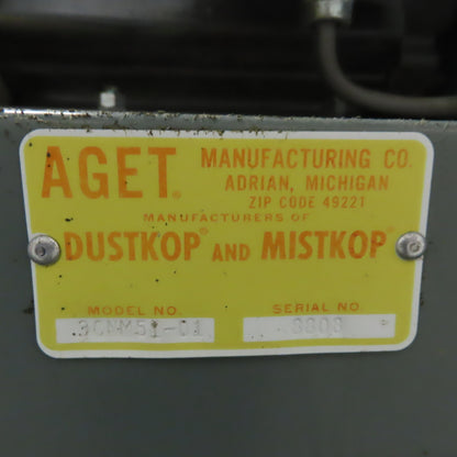 Aget 30NM51-D1 Dustkop Cyclone Chip/Mist Dust Collector 7.5HP 230/460V 3Ph