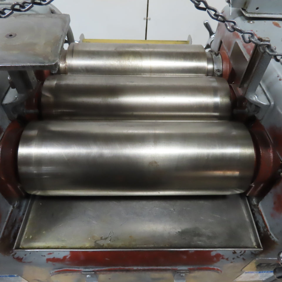 JH Day 12' Three Roll Dispersion Mill Roller 3Ph 230/480V Tested