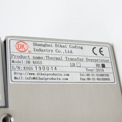 Shanghai Dikai DK-K05S Thermal Transfer Overprinter TTO Coding Machine Parts