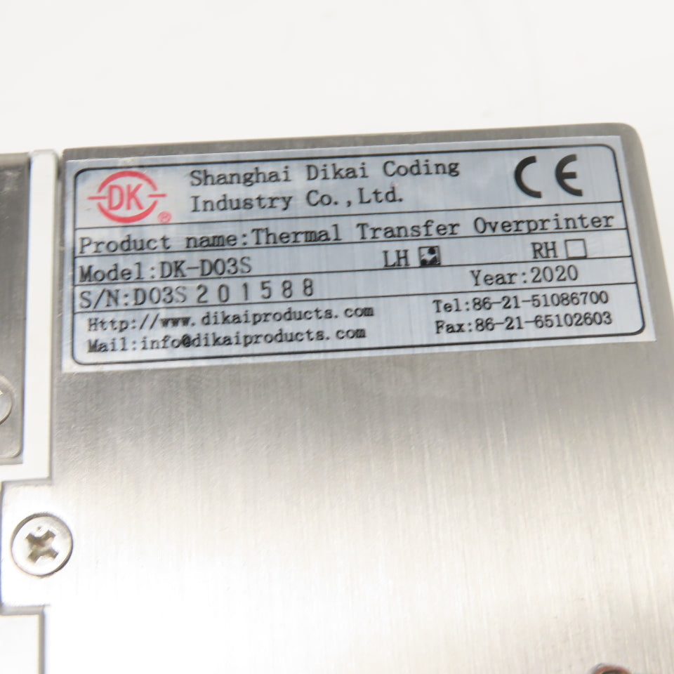 Shanghai Dikai DK-D03S Thermal Transfer Overprinter TTO Coding Machine 2020