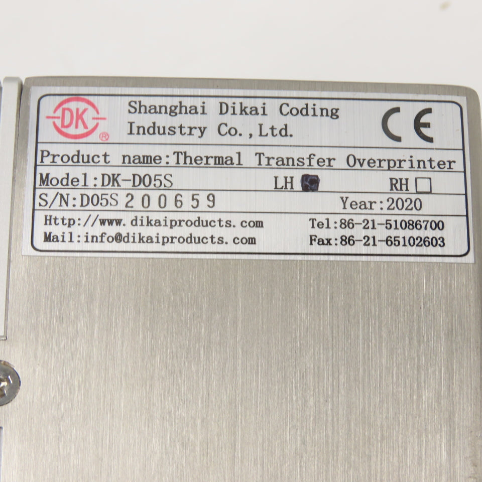Shanghai Dikai DK-D05S Thermal Transfer Overprinter TTO Coding Machine