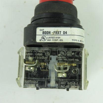 Allen-Bradley 800H-FRXT D4 Twist-Release Emergency Stop Push Button 600V