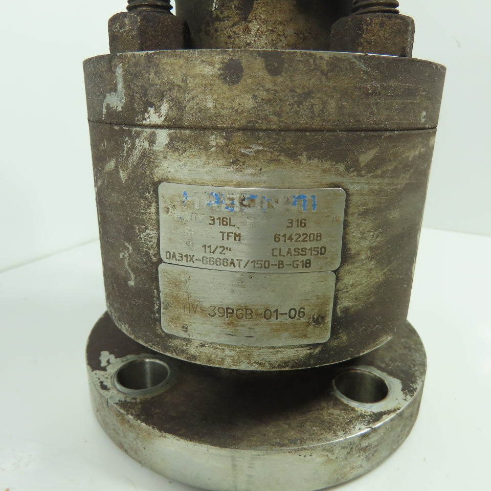 Habonim 0A31X-6666AT/150-B-G18 1-1/2" Flanged Stainless Steel Ball Valve