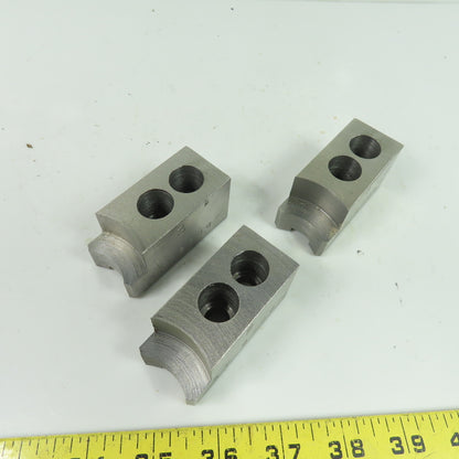 Vertech KT-6200P Soft Chuck Jaws Steel Flat End 1.5mm x 60° Serrations Lot/3