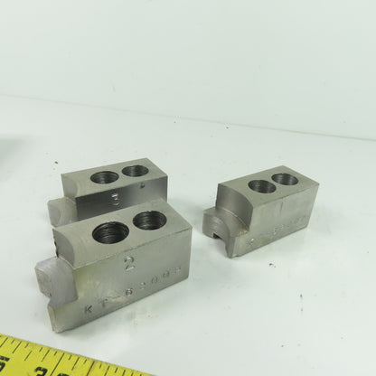 Vertech KT-6200P Soft Chuck Jaws Steel Flat End 1.5mm x 60° Serrations Lot/3