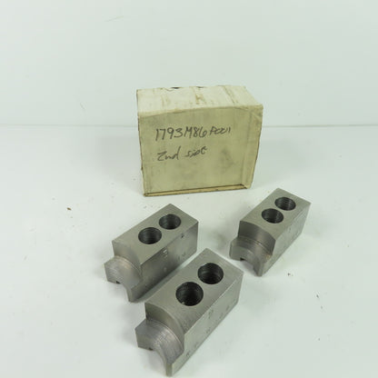 Vertech KT-6200P Soft Chuck Jaws Steel Flat End 1.5mm x 60° Serrations Lot/3