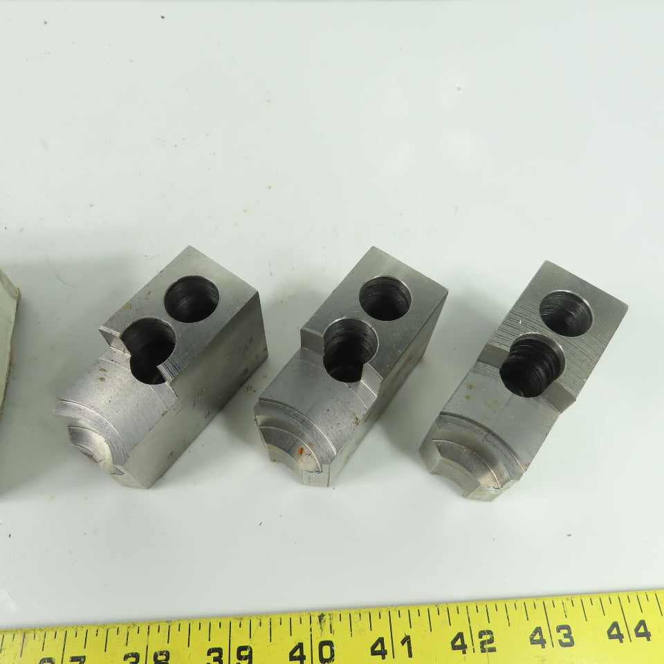 Vertech KT-6200P Soft Chuck Jaws Steel Flat End 1.5mm x 60° Serrations Lot/3