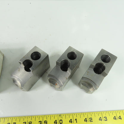 Vertech KT-6200P Soft Chuck Jaws Steel Flat End 1.5mm x 60° Serrations Lot/3