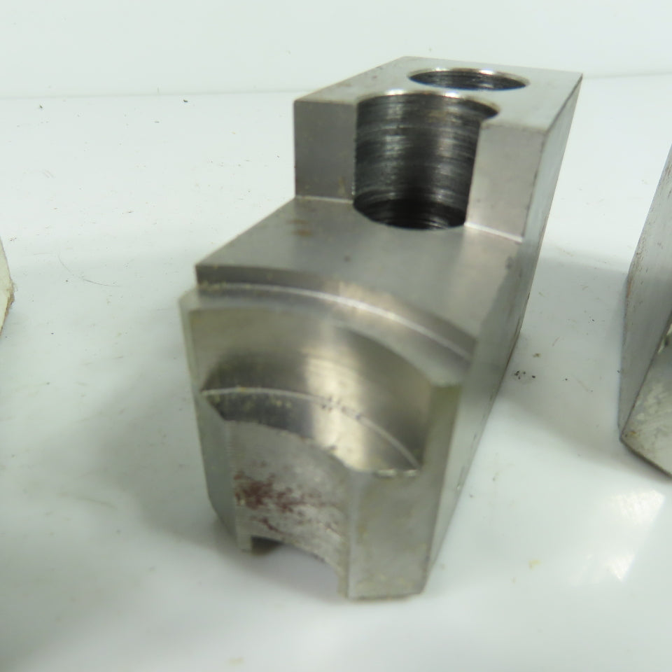 Vertech KT-6200P Soft Chuck Jaws Steel Flat End 1.5mm x 60° Serrations Lot/3