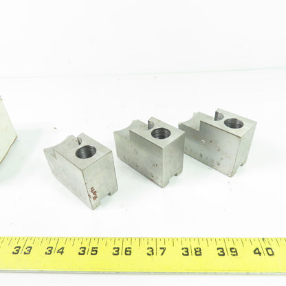 Vertech KT-6200P Soft Chuck Jaws Steel Flat End 1.5mm x 60° Serrations Lot/3