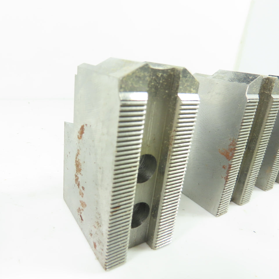 Vertech KT-6200P Soft Chuck Jaws Steel Flat End 1.5mm x 60° Serrations Lot/3