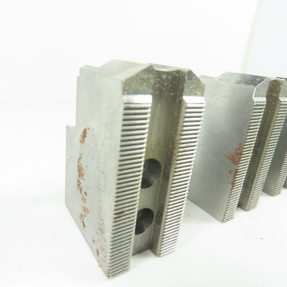 Vertech KT-6200P Soft Chuck Jaws Steel Flat End 1.5mm x 60° Serrations Lot/3