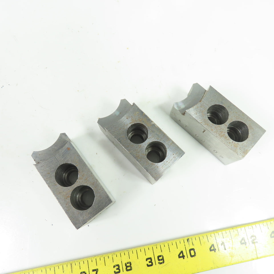 Vertech KT-6200P Soft Chuck Jaws Steel Flat End 1.5mm x 60° Serrations Lot/3