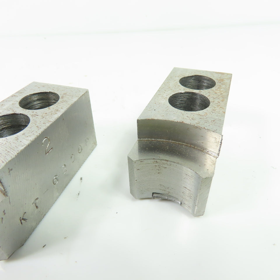 Vertech KT-6200P Soft Chuck Jaws Steel Flat End 1.5mm x 60° Serrations Lot/3