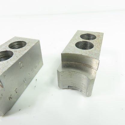 Vertech KT-6200P Soft Chuck Jaws Steel Flat End 1.5mm x 60° Serrations Lot/3