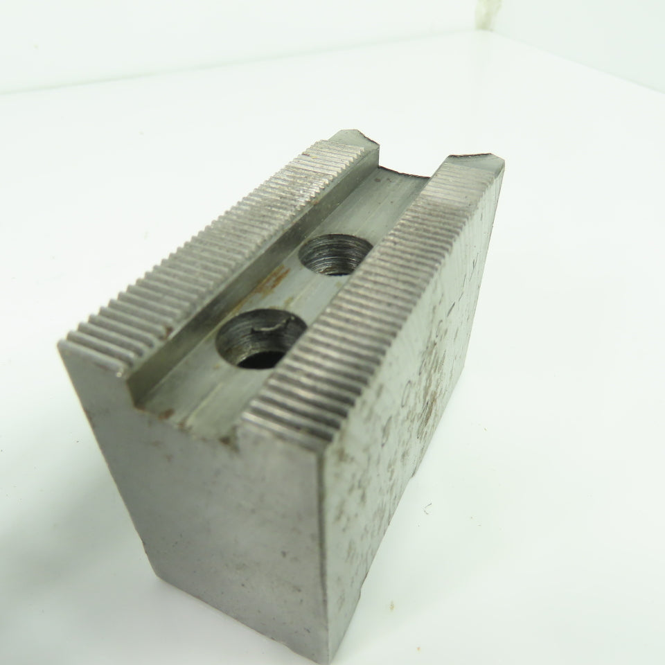 Vertech KT-6200P Soft Chuck Jaws Steel Flat End 1.5mm x 60° Serrations Lot/3