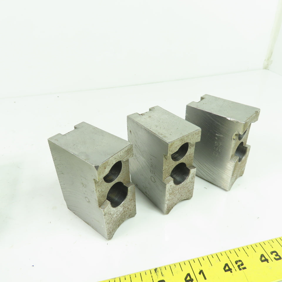 Vertech KT-6200P Soft Chuck Jaws Steel Flat End 1.5mm x 60° Serrations Lot/3