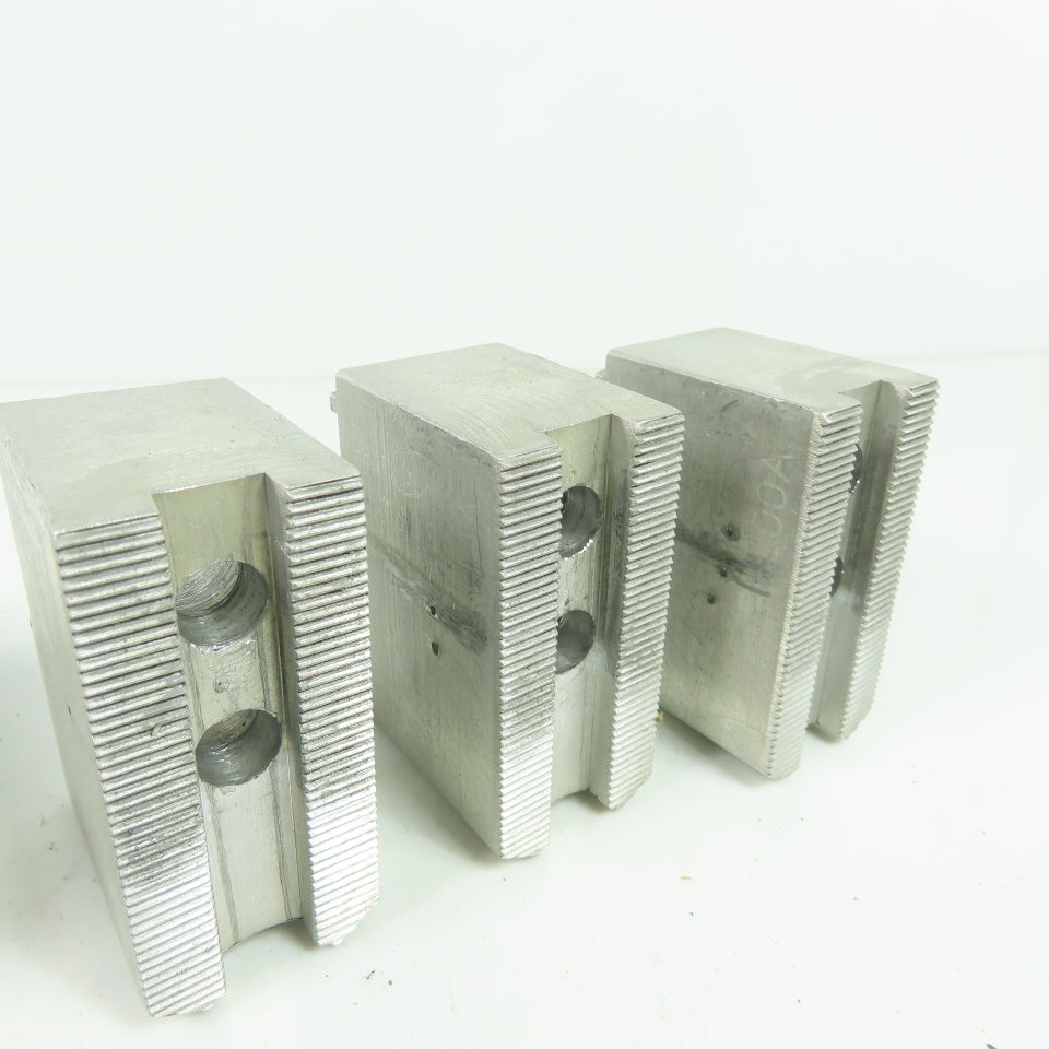 KT-6200AP Aluminum Soft Chuck Jaws 2.73" L x 1.25" W x 1.96" H Lot/3