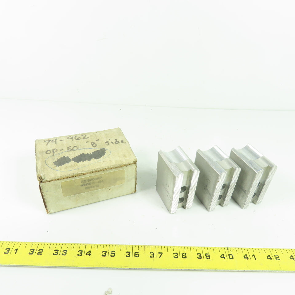 KT-6200AP Aluminum Soft Chuck Jaws 2.73" L x 1.25" W x 1.96" H Lot/3