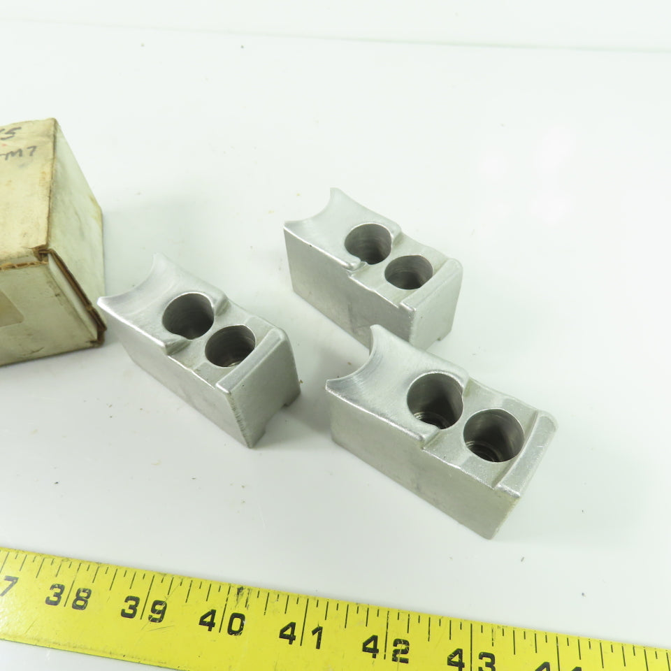 KT-6200AP Aluminum Soft Chuck Jaws 2.73" L x 1.25" W x 1.72" H Lot/3