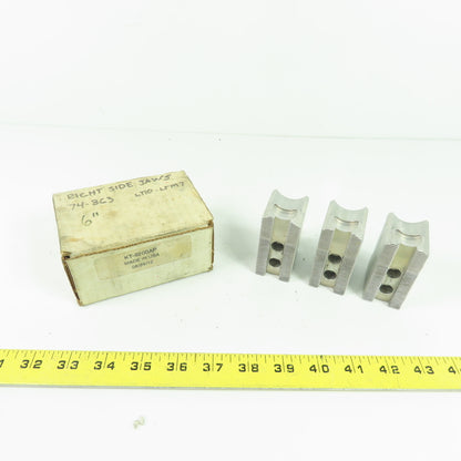 KT-6200AP Aluminum Soft Chuck Jaws 2.73" L x 1.25" W x 1.72" H Lot/3