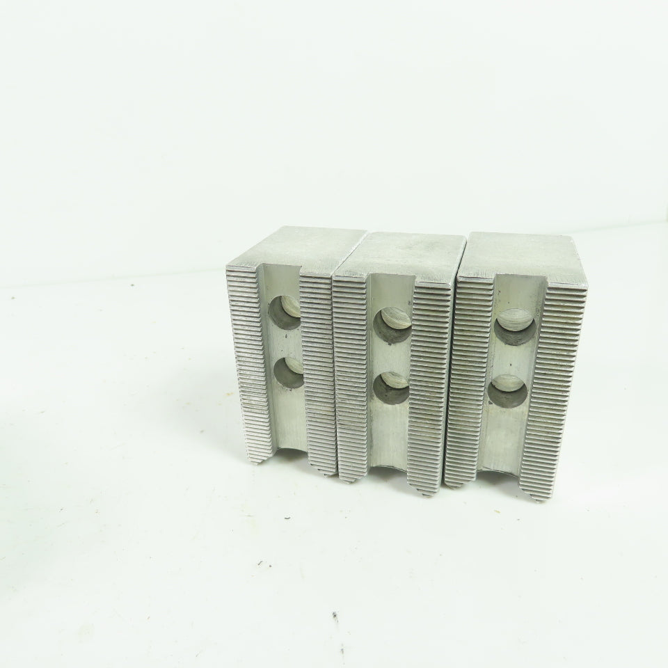 KT-6200AP Aluminum Soft Chuck Jaws 2.73" L x 1.25" W x 1.89" H Lot/3
