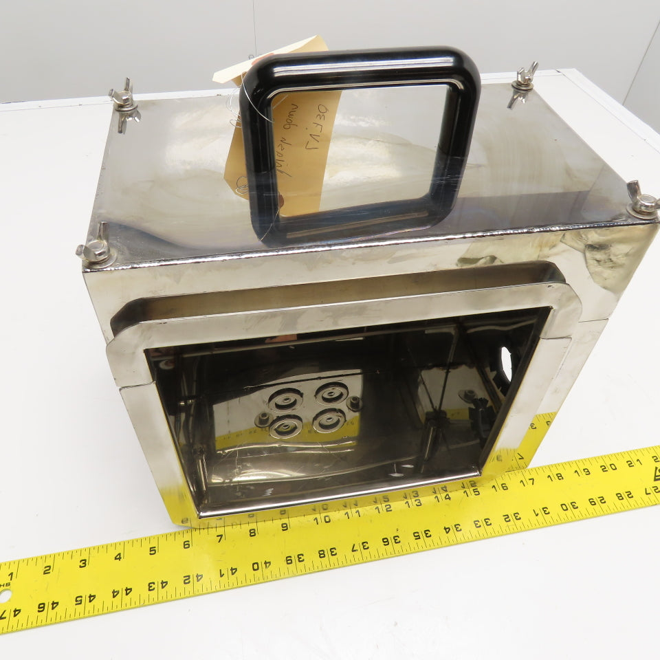 LV730 11-3/4" x 10" x 7" Printer Wash Down Stainless Steel Monitor Enclosure