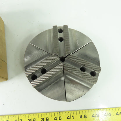 RKT-6200CI Soft Pie Chuck Jaws Cast Iron 1.5mm x 60° Serrations 6" OD Set/3