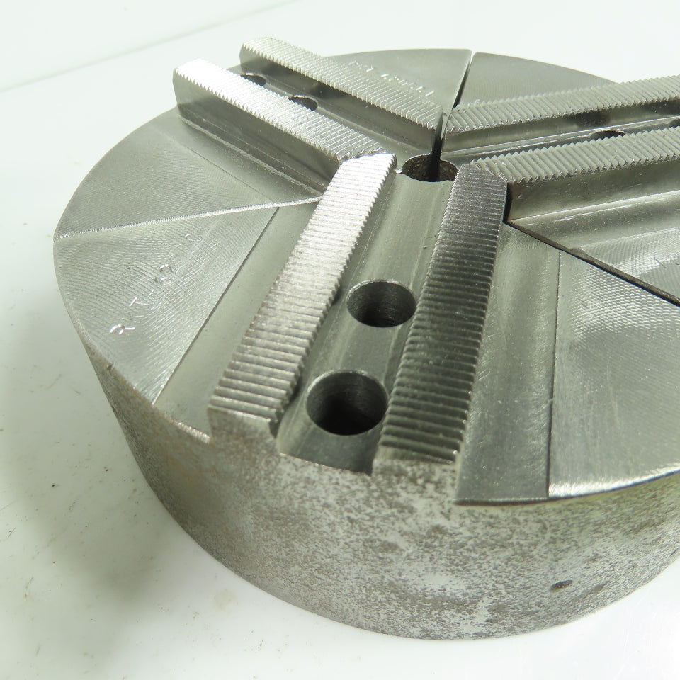 RKT-6200CI Soft Pie Chuck Jaws Cast Iron 1.5mm x 60° Serrations 6" OD Set/3